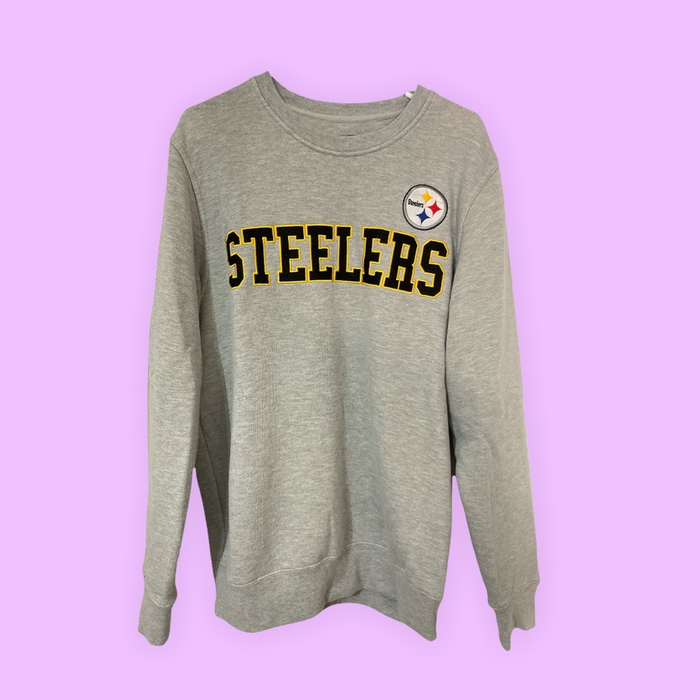 GRAY STEELERS CREWNECK